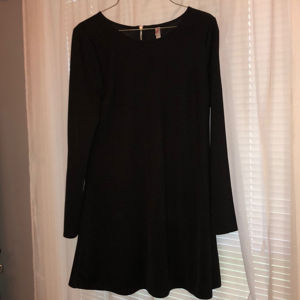 Girls black long sleeve dress